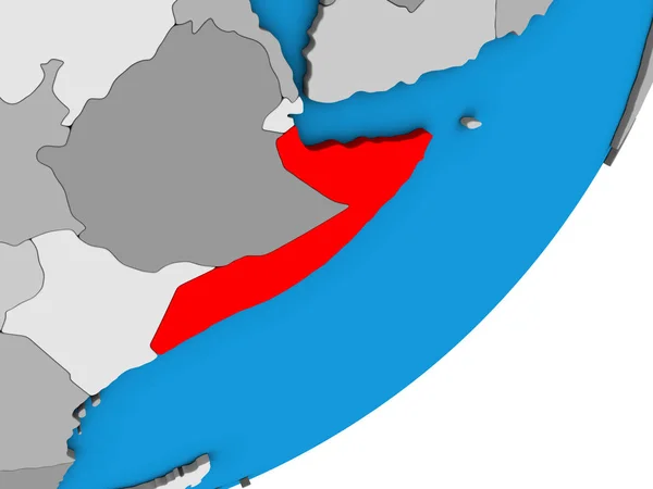 青い政治 地球儀のソマリア イラストレーション — ストック写真