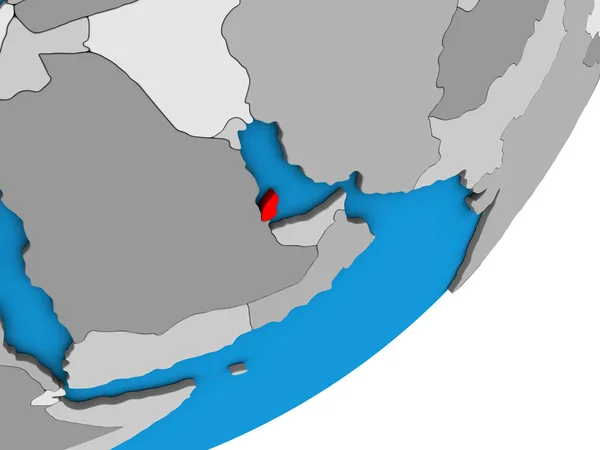 卡塔尔在蓝色政治3D — 图库照片