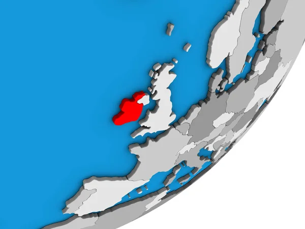 Ірландія Синій Політичних Моделі Землі Ілюстрація — стокове фото