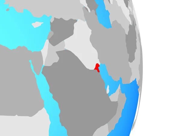 Kuwait Semplice Globo Politico Illustrazione — Foto Stock