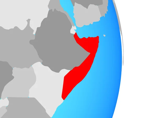 Somalia Proste Globus Polityczny Ilustracja — Zdjęcie stockowe