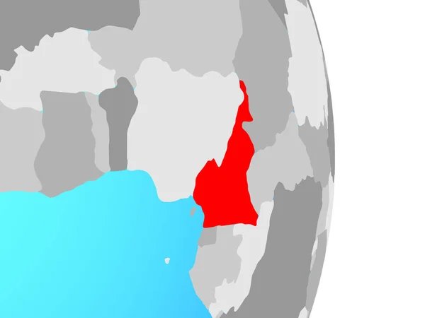 Камерун Простий Політичних Земної Кулі Ілюстрація — стокове фото