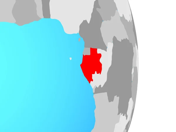 Габон Простий Політичних Земної Кулі Ілюстрація — стокове фото