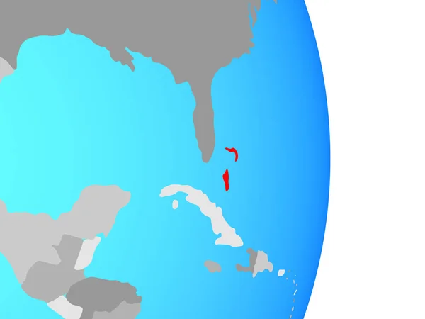 Bahama Szigetek Egyszerű Politikai Földgömb Illusztráció — Stock Fotó