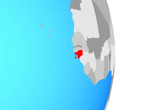 Gwinea Bissau Proste Globus Polityczny Ilustracja — Zdjęcie stockowe