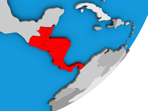 Centralamerika Blå Politiska Klot Illustration — Stockfoto
