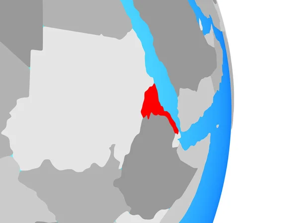 Eritrea Jednoduché Politické Globe Obrázek — Stock fotografie