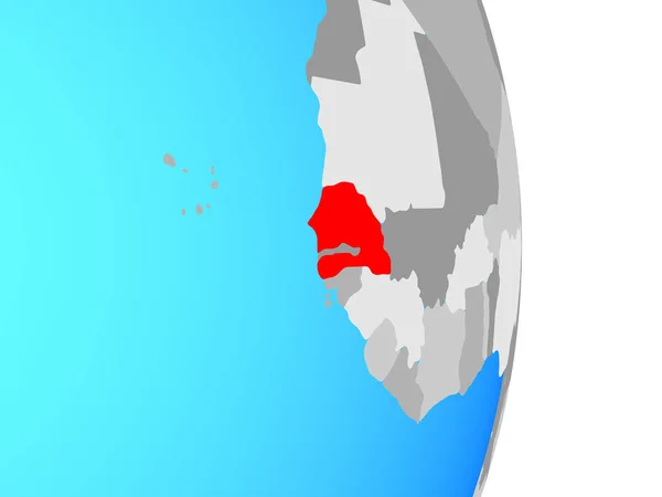 Сенегал Простий Політичних Земної Кулі Ілюстрація — стокове фото