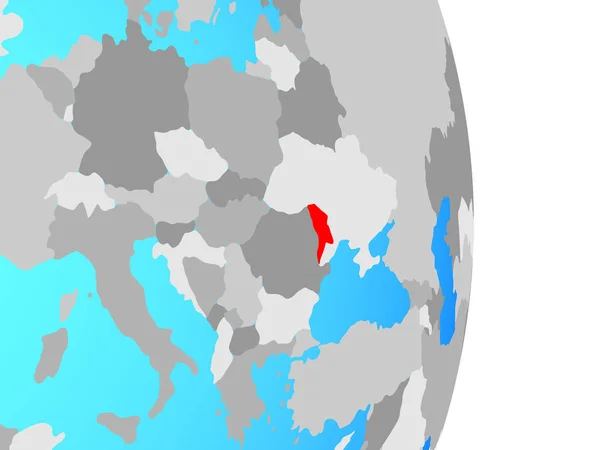 Молдова Простом Политическом Глобусе Иллюстрация — стоковое фото
