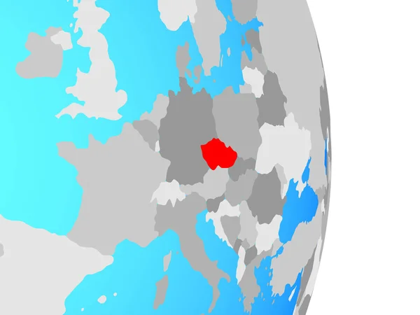 Чехія Простий Політичних Земної Кулі Ілюстрація — стокове фото