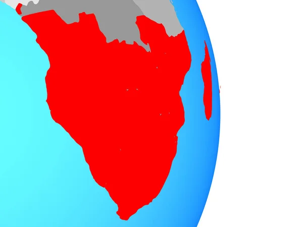 Africa Australe Semplice Globo Politico Illustrazione — Foto Stock