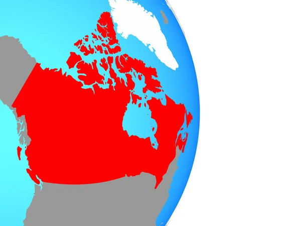 Kanada Jednoduché Politické Globe Obrázek — Stock fotografie