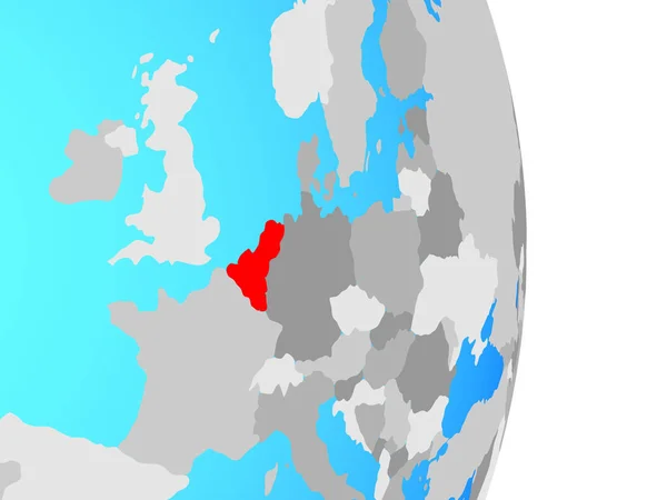 Benelux Unii Proste Globus Polityczny Ilustracja — Zdjęcie stockowe