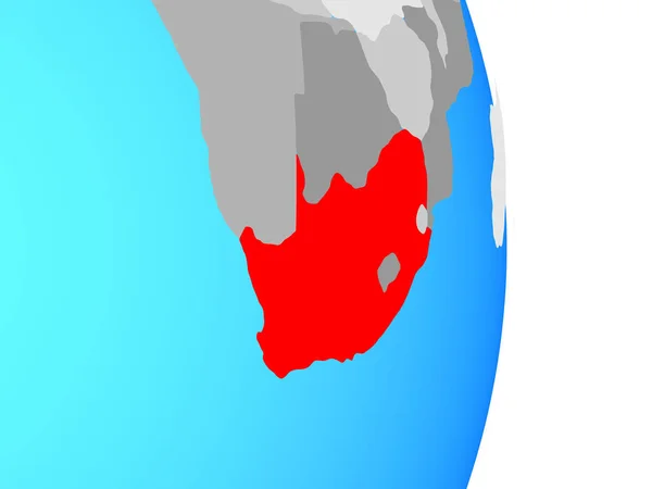 Republika Południowej Afryki Proste Globus Polityczny Ilustracja — Zdjęcie stockowe