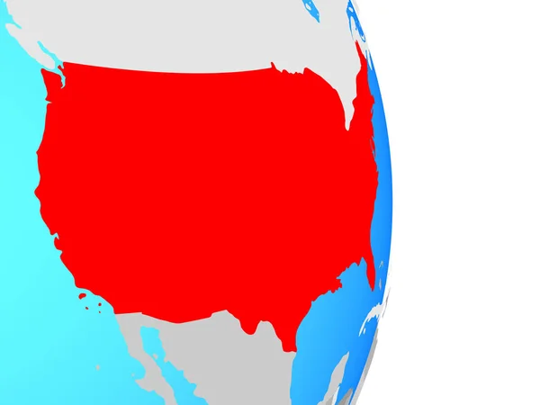 United States Simple Political Globe Illustration — Stock Photo, Image
