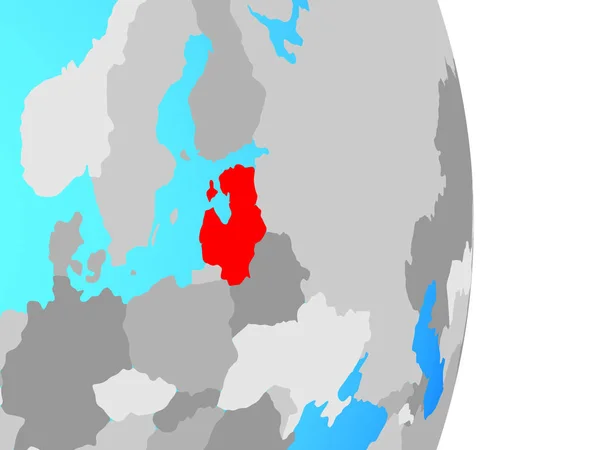 Baltic States Simple Political Globe Illustration — Stock Photo, Image