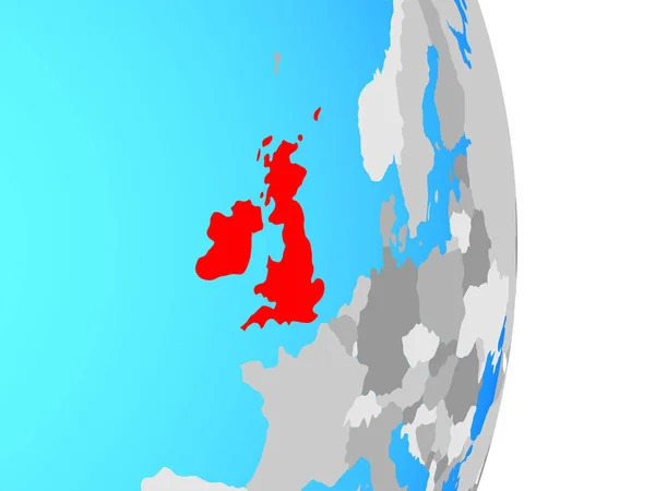 British Isles Simple Political Globe Illustration — Stock Photo, Image