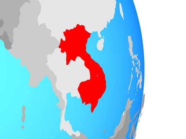 Indochina Eenvoudige Politieke Wereldbol Illustratie — Stockfoto
