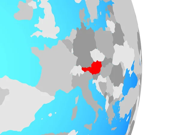 Oostenrijk Eenvoudige Politieke Wereldbol Illustratie — Stockfoto