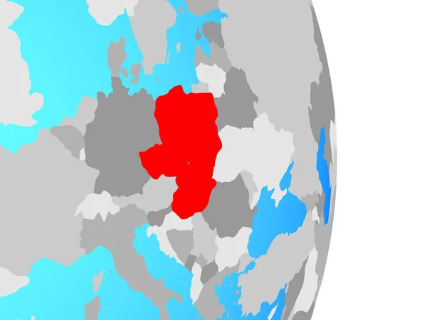 Вышеградская Группа Простом Политическом Глобусе Иллюстрация — стоковое фото