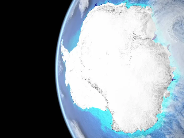 Antarctique Sur Modèle Extrêmement Détaillé Magnifiquement Texturé Terre Illustration Éléments — Photo