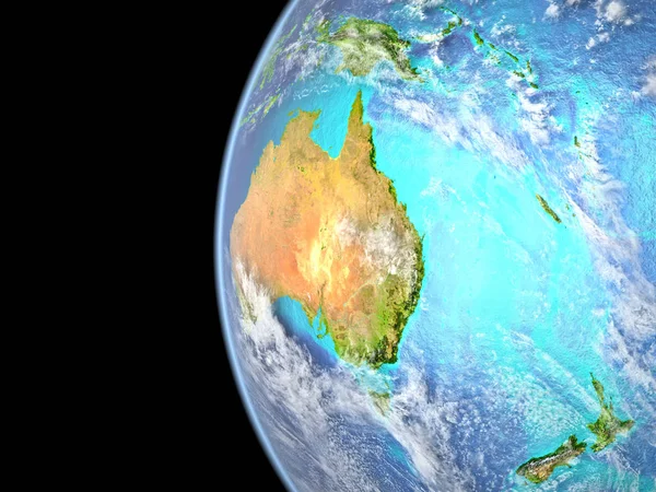 Australië Extreem Hoge Gedetailleerde Prachtig Geweven Model Van Aarde Illustratie — Stockfoto