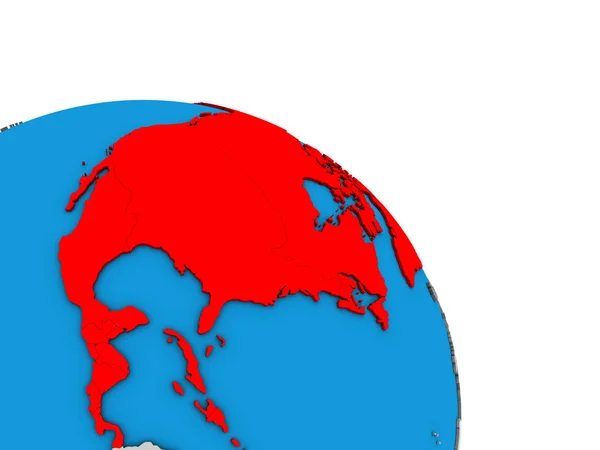 North America Simple Blue Political Globe Illustration — Stock Photo, Image