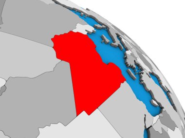 Libya basit mavi siyasi 3d dünya üzerinde. 3D çizim.