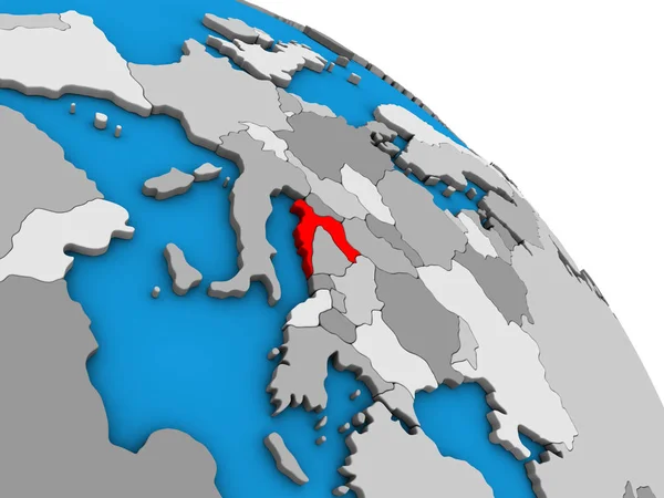 Horvátország Egyszerű Kék Politikai Földgömb Illusztráció — Stock Fotó