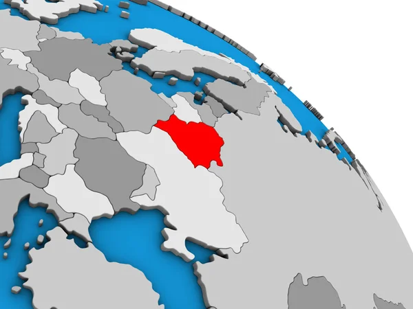 Biélorussie Sur Simple Globe Politique Bleu Illustration — Photo