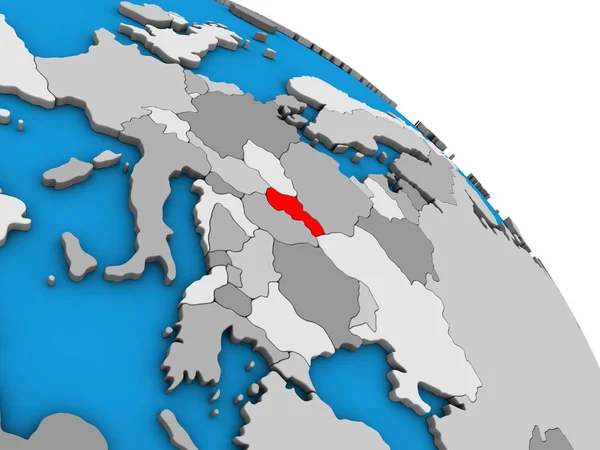 シンプルな青い政治 地球儀にスロバキア イラストレーション — ストック写真