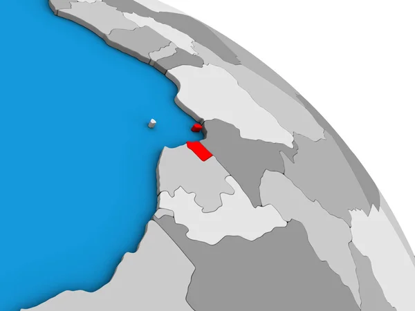 Екваторіальна Гвінея Простий Синій Політичних Моделі Землі Ілюстрація — стокове фото