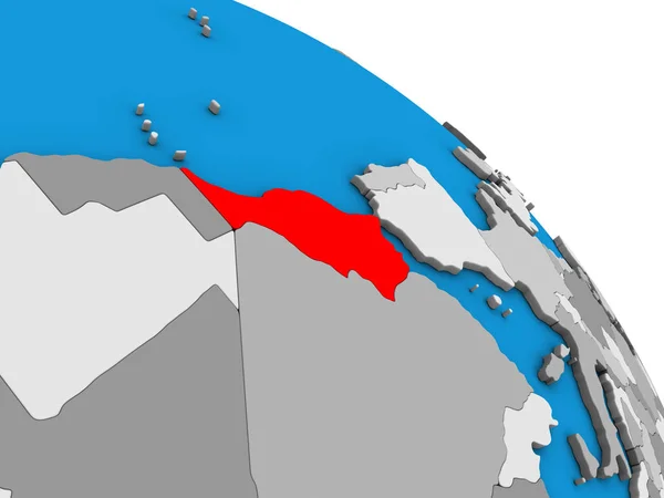 Marokko Eenvoudige Blauwe Politieke Globe Illustratie — Stockfoto