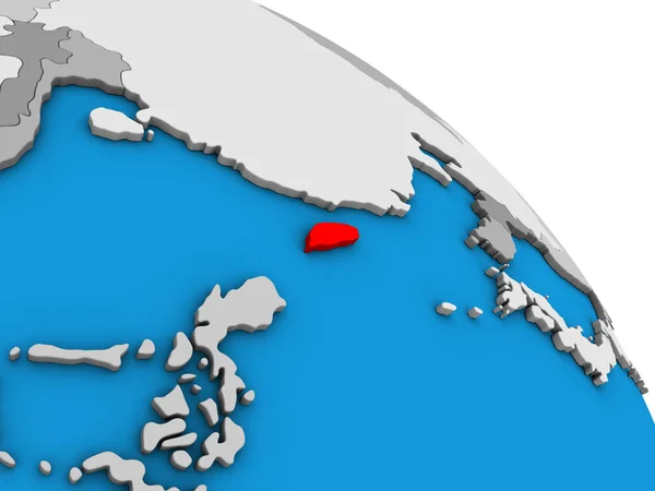 Egyszerű Kék Politikai Földgömböt Tajvan Illusztráció — Stock Fotó