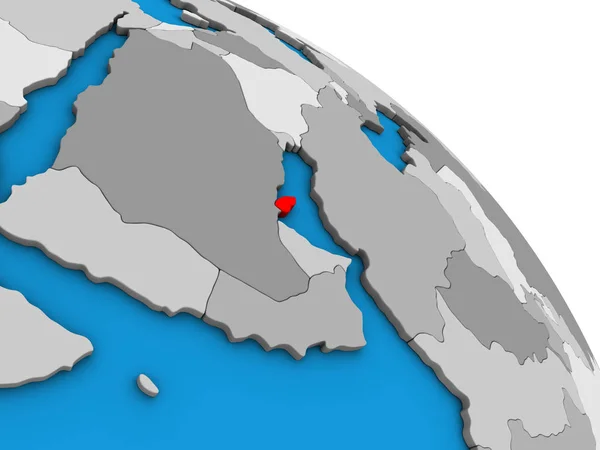 卡塔尔在简单的蓝色政治3D — 图库照片