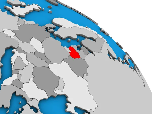 Litván Egyszerű Kék Politikai Földgömb Illusztráció — Stock Fotó