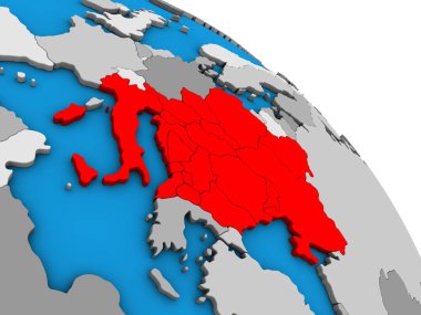 CEI ülkeler basit mavi siyasi 3d dünya üzerinde. 3D çizim.