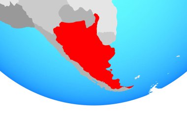 Arjantin basit siyasi dünya üzerinde. 3D çizim.