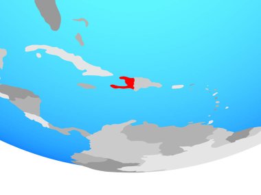 Haiti basit siyasi dünya üzerinde. 3D çizim.