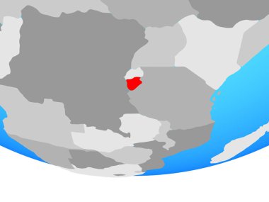 Burundi basit siyasi dünya üzerinde. 3D çizim.