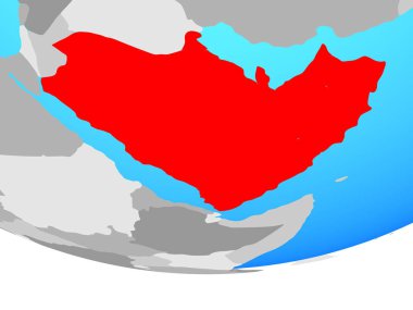 Arabistan basit siyasi dünya üzerinde. 3D çizim.
