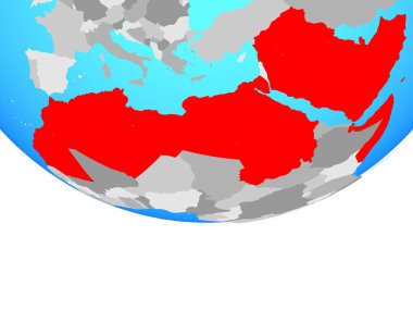 Arap Birliği basit siyasi dünya üzerinde. 3D çizim.