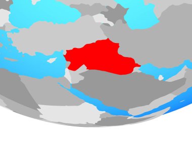 İslam devleti basit siyasi dünya üzerinde. 3D çizim.
