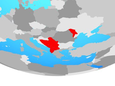 CEFTA ülkeler basit siyasi dünya üzerinde. 3D çizim.