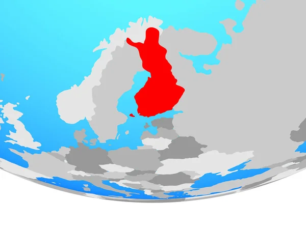 Finland Enkla Politiska Jordglob Illustration — Stockfoto