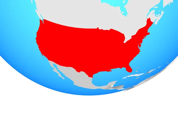 Egyszerű Politikai Globe Usa Ban Illusztráció — Stock Fotó
