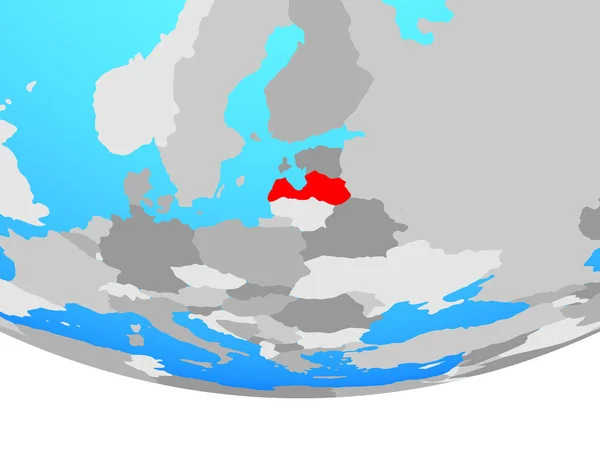 Латвія Простий Політичних Земної Кулі Ілюстрація — стокове фото