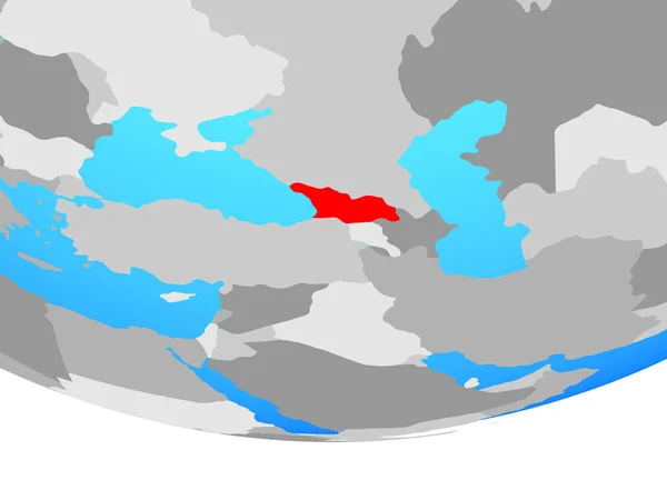 Grúzia Egyszerű Politikai Földgömb Illusztráció — Stock Fotó