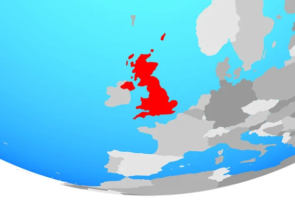 Велика Британія Простий Політичних Земної Кулі Ілюстрація — стокове фото