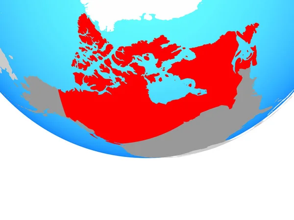Kanada Proste Globus Polityczny Ilustracja — Zdjęcie stockowe